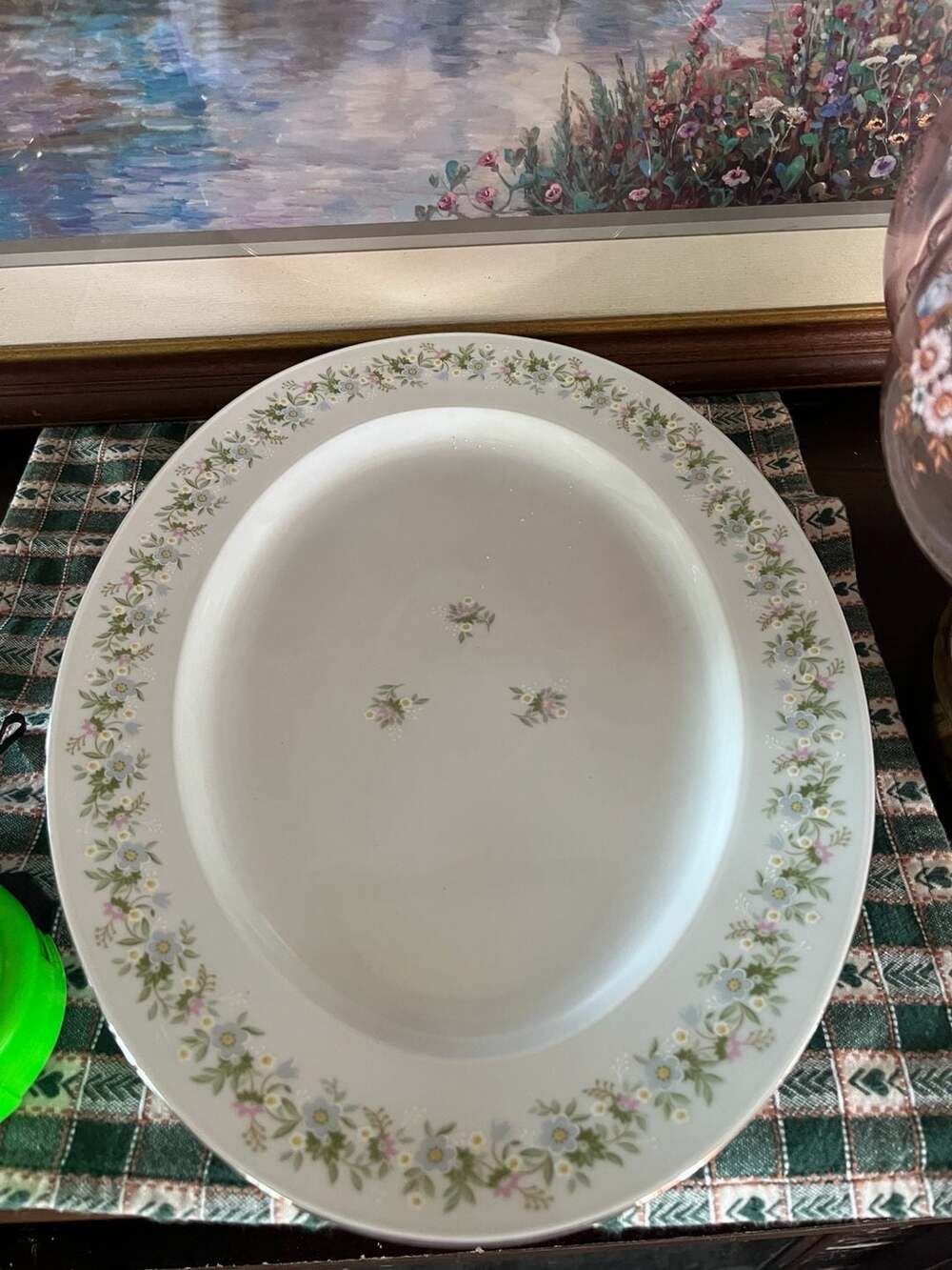 HAVILAND Johann Floral Splendor Garland 13" Platter*Vintage Bavaria Germany
